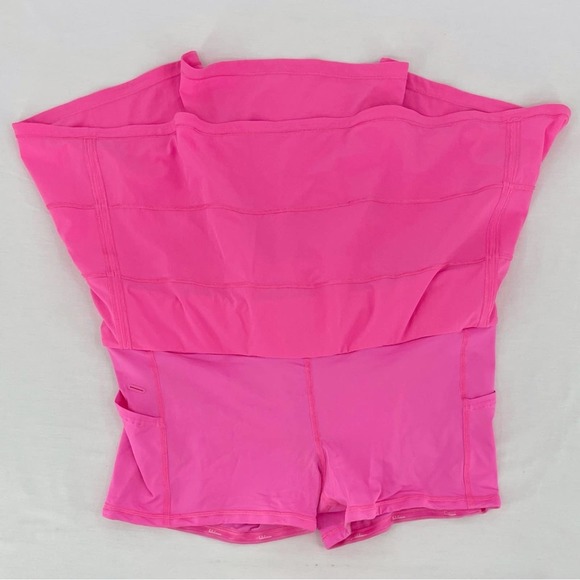 Lululemon Tall Pace Rival Skirt Electric Bright Hot Pink Golf Tennis Skort 14 - Picture 3 of 12